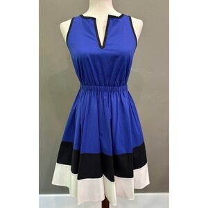 Kate Spade NY Down the Rabbit Hole Designer Colorblock Dress Sz 00‎ Fit & Flare